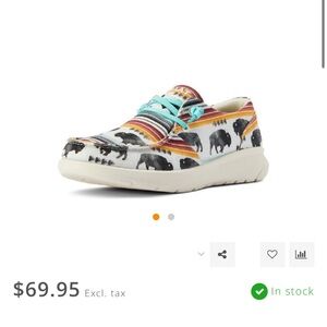 Ariat Hilo Black and White Sneakers Casual Comfort Buffalo